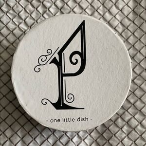 Monogrammed Black and White “P” Mini Dish